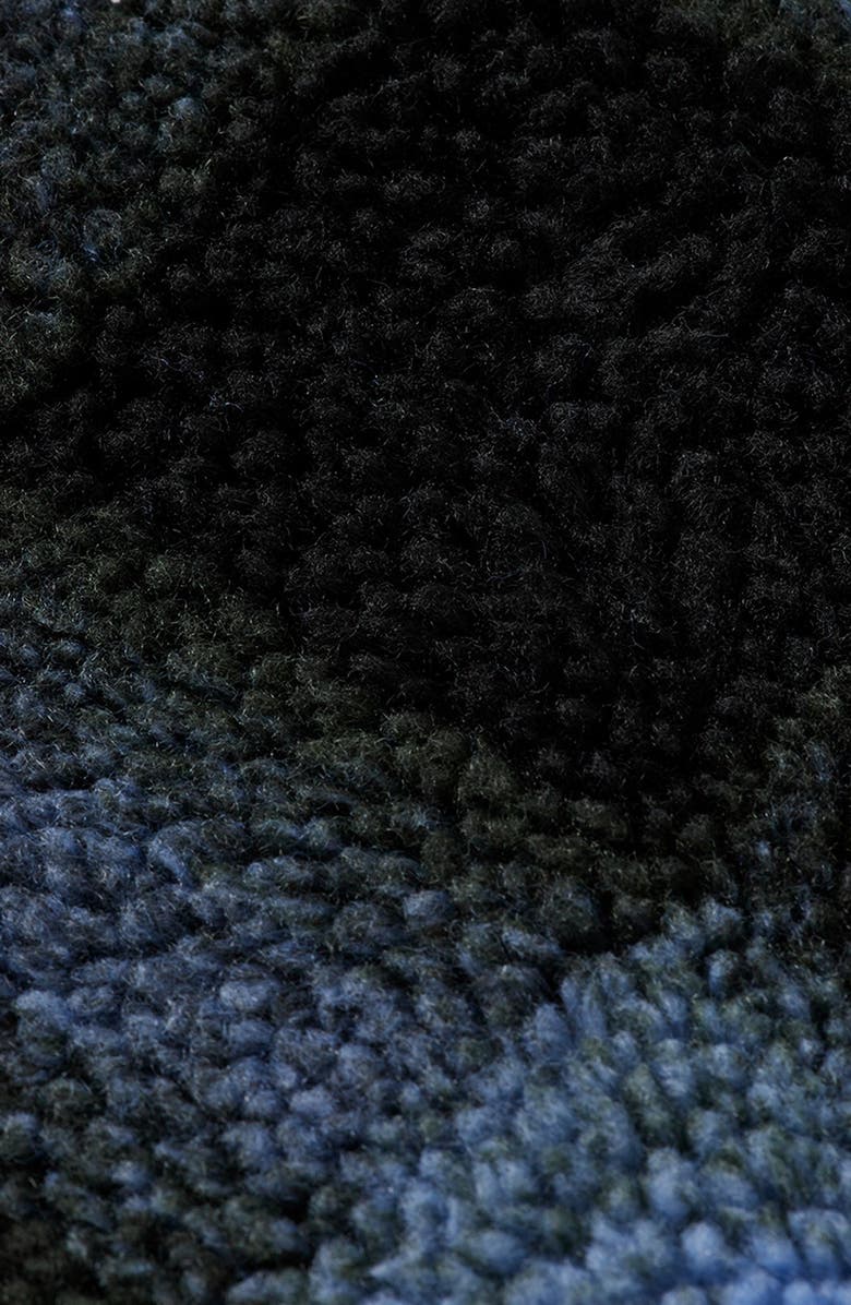 Scotch & Soda Plaid Polar Fleece Cardigan, Alternate, color, Thyme/ Blue Bonnet Check Aop