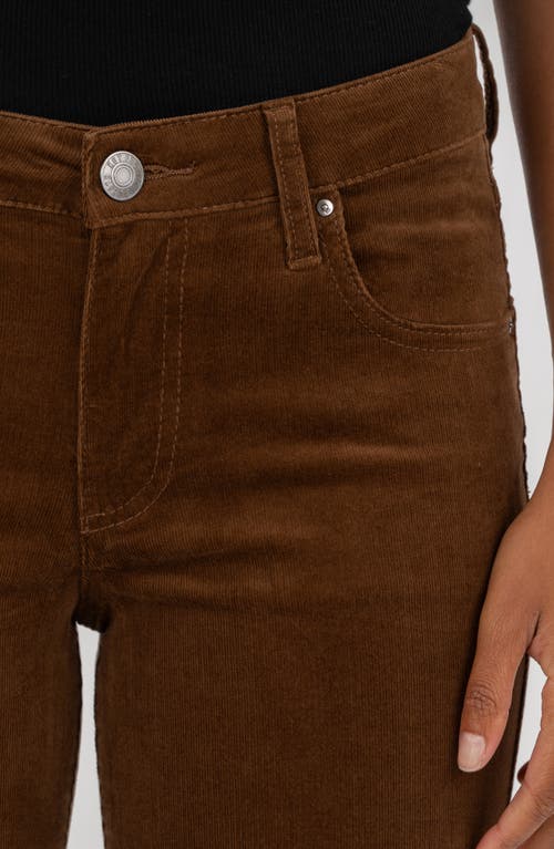 Kut From The Kloth Natalie Mid Rise Bootcut Corduroy Pants In Brown