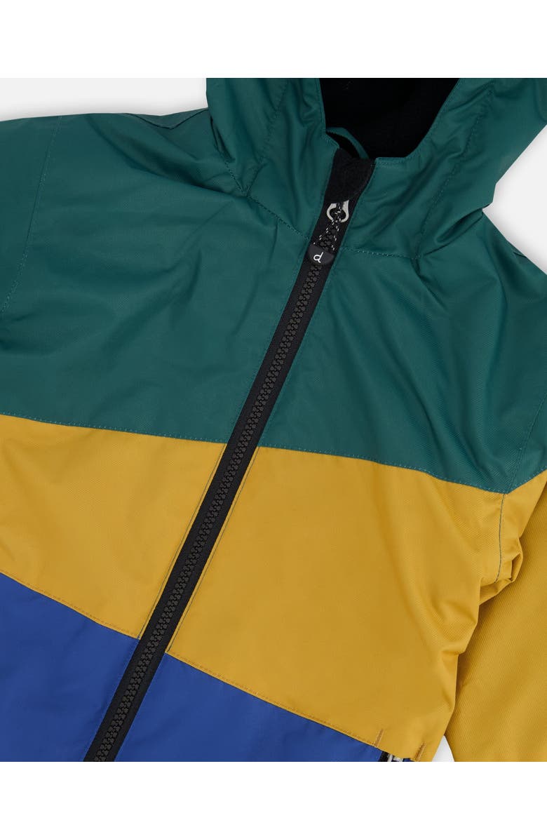 Deux par Deux Mid-Season Two-Piece Outerwear Set, Alternate, color, Green, Yellow And Blue