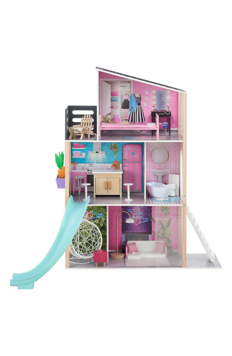 Teamson Kids Dreamland Bobo Beach Dollhouse, Main, color, Multi Color