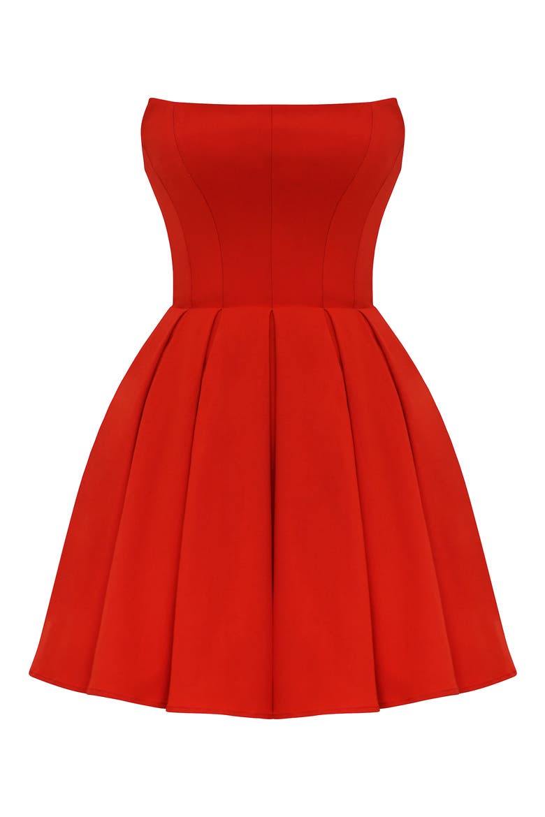 bhldn strapless corset fit & flare mini dress BHLDN Strapless Corset Fit & Flare Mini Dress