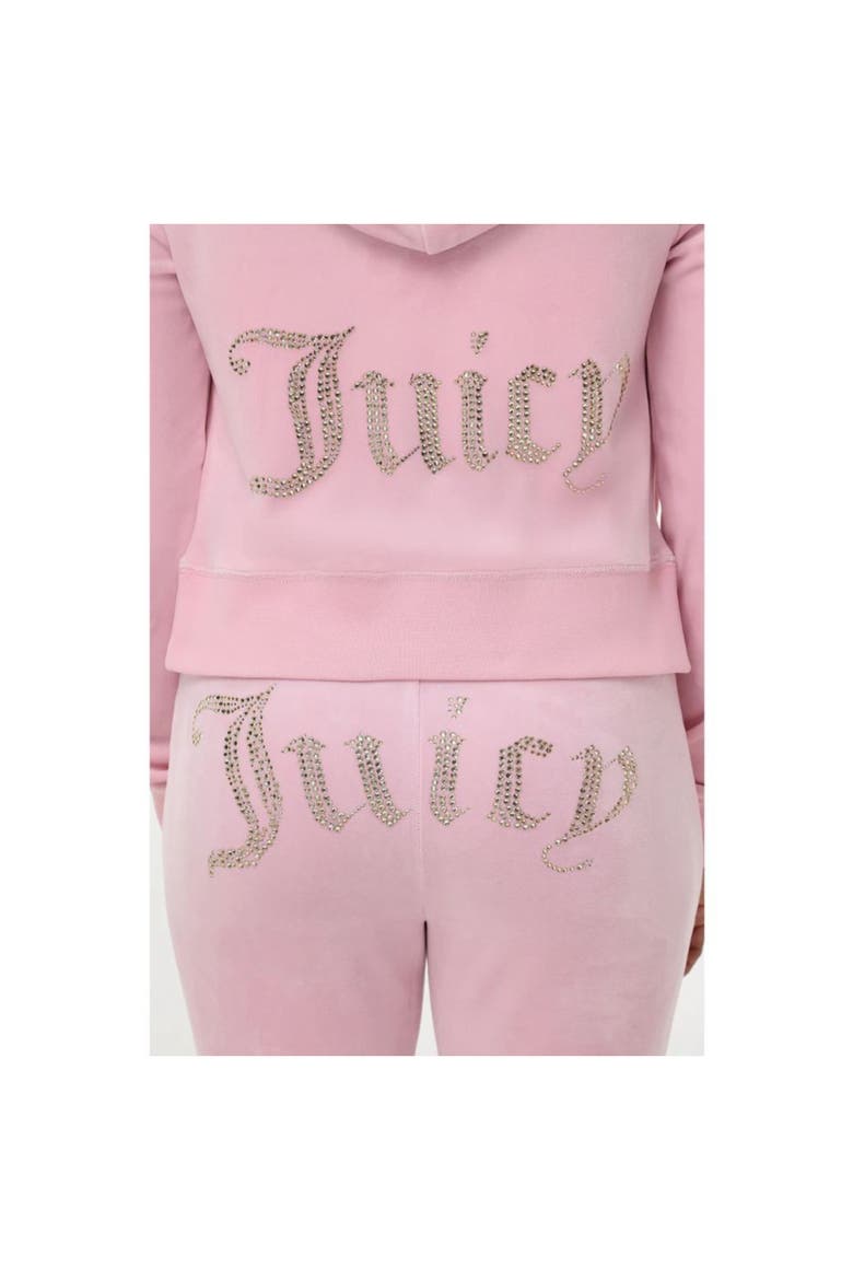 Luxe Velour Embellished Hoodie Whisper Pink, Alternate, color, WHISPER PINK