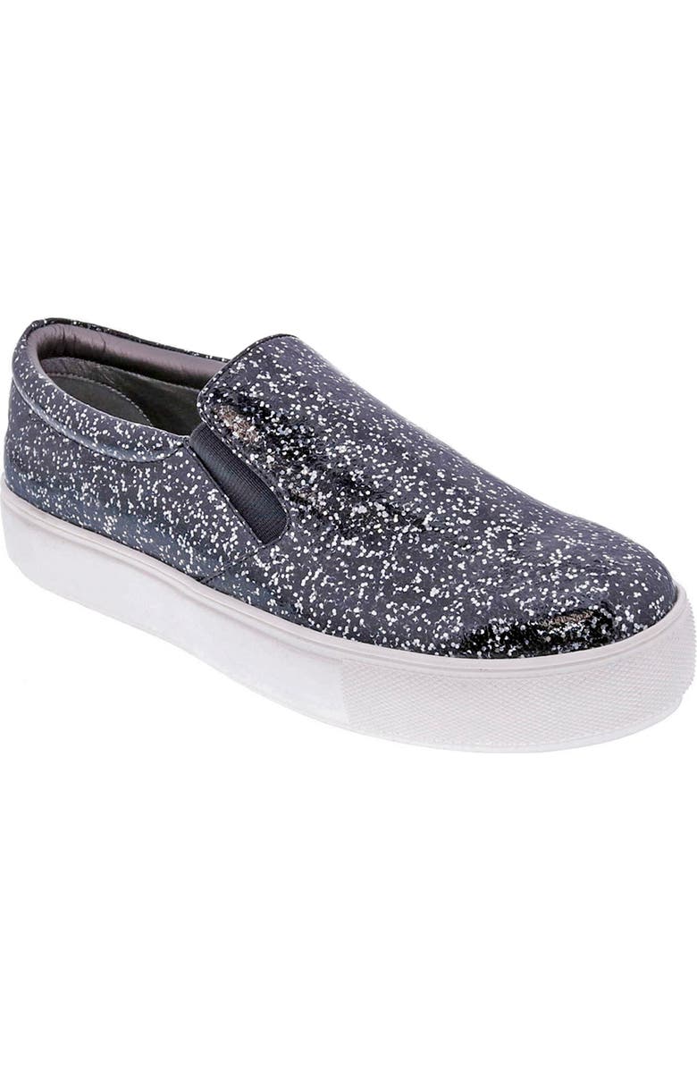 BELLINI Accent Glitter Slip-On Sneaker, Main, color, Black Sparkle