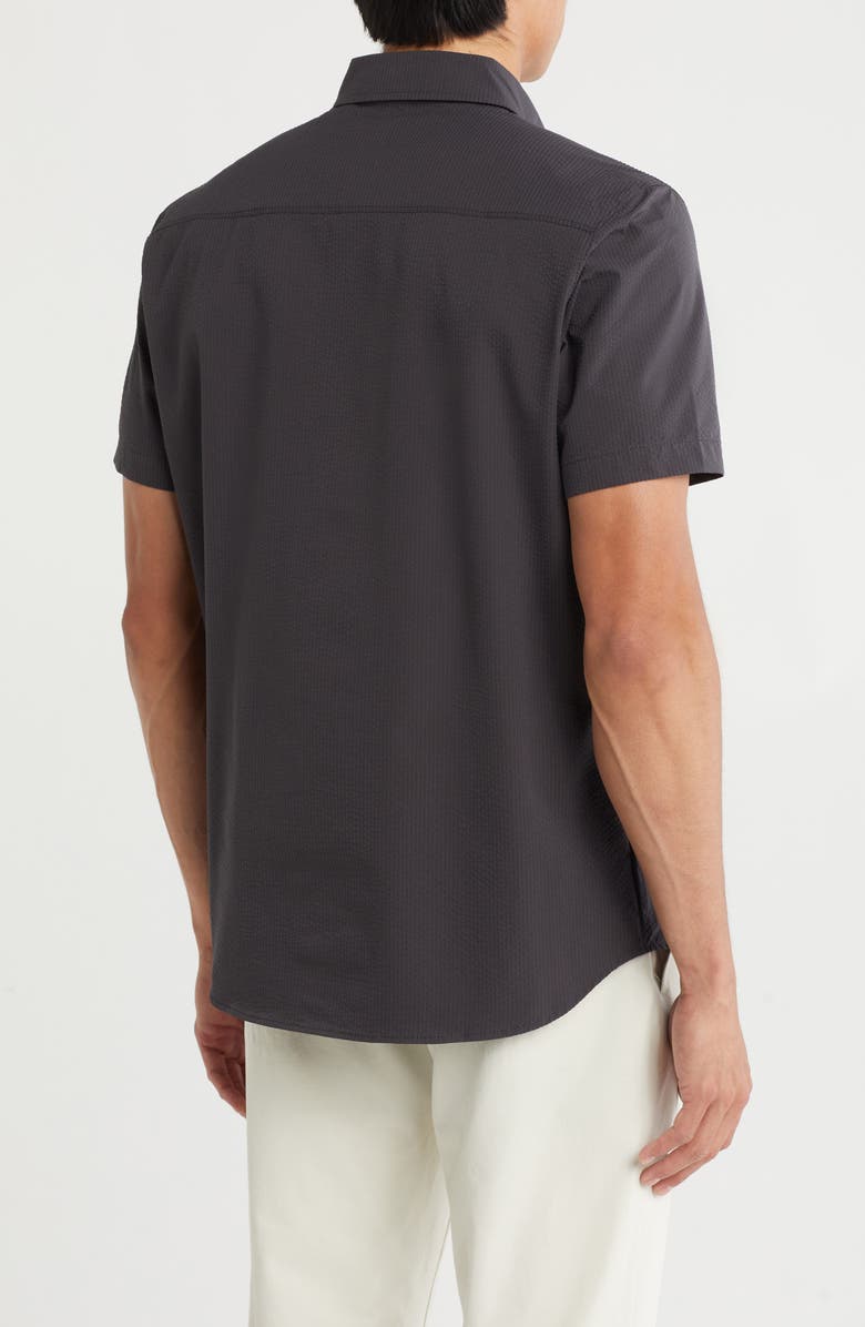 Union Seersucker Short Sleeve Button-Down Shirt, Alternate, color, Skillet