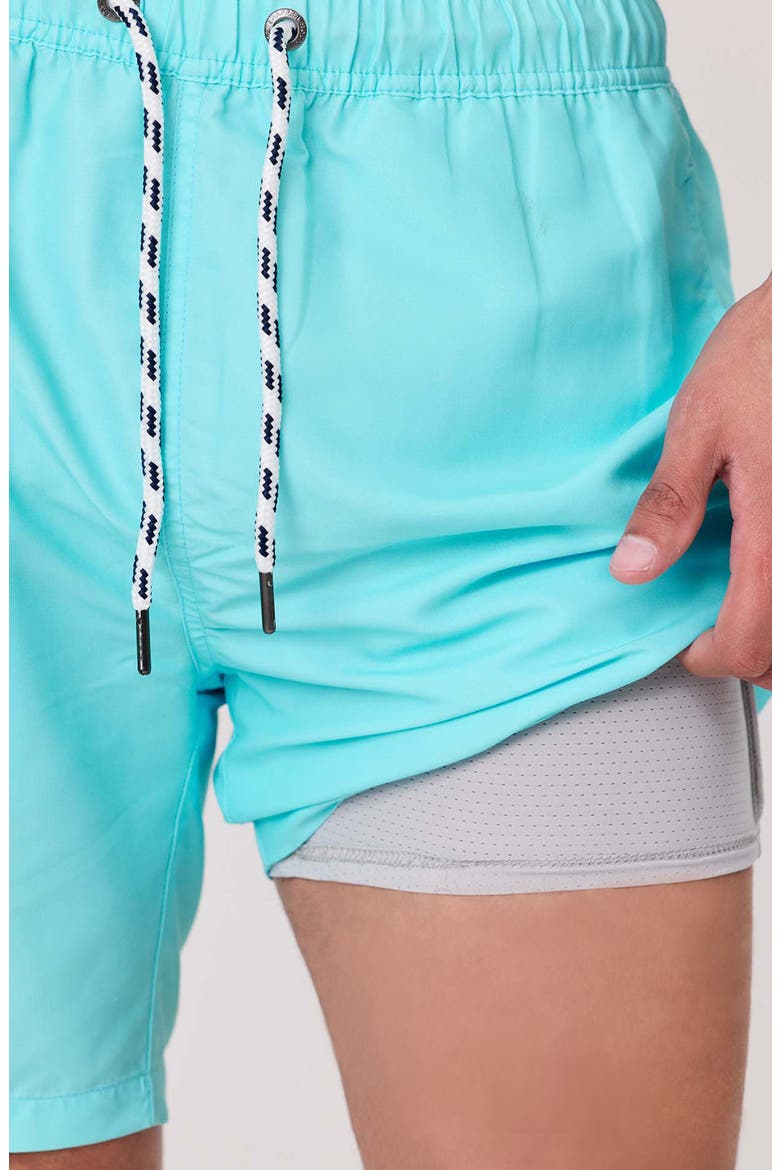 Kids' Aqua Comfort Lined UPF 50+ Swim Trunks, Alternate, color, BLUE