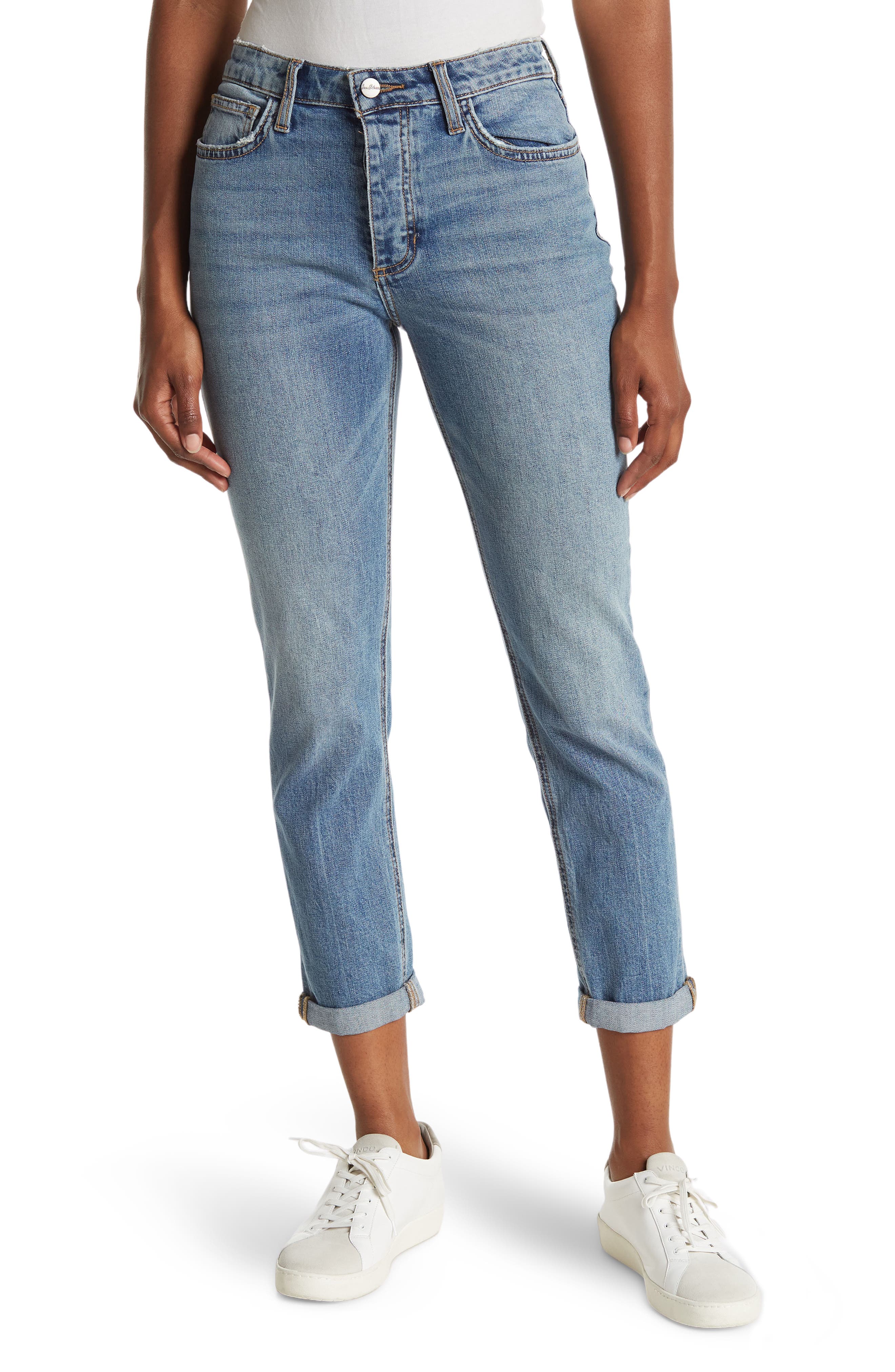 Sam Edelman Mary Jane Cuffed Boyfriend Jeans (Women) | Nordstromrack