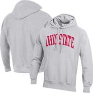 Champion Men's Champion Heathered Gray Ohio State Buckeyes Big & Tall Reverse Weave Fleece Pullover Hoodie Sweatshirt