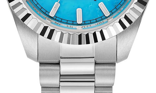 Rachie Shnay The Mazel Turquoise Bracelet Watch, 36mm In Blue