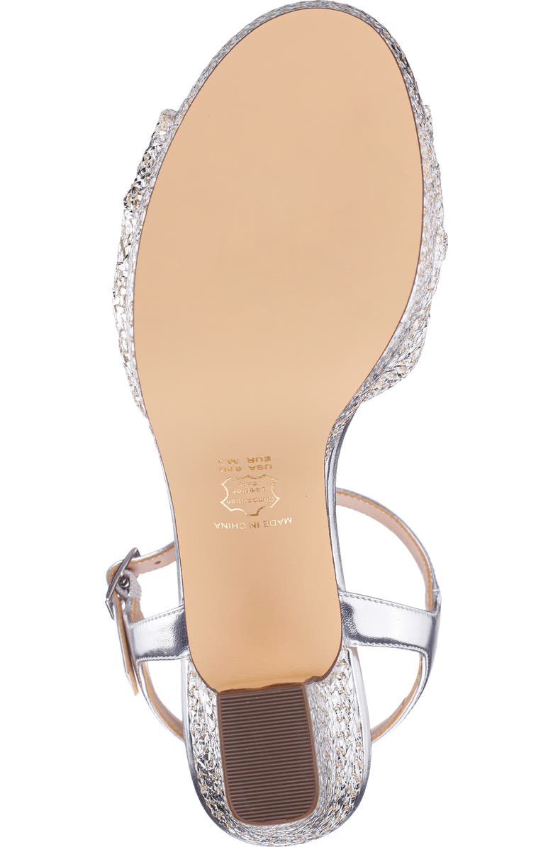 Nina Metallic Block Heel Platform Sandal, Alternate, color, Silver