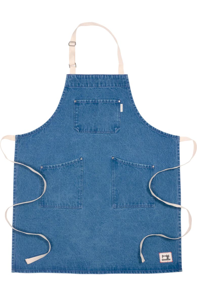 Tailor Denim Chefs Apron, Main, color, Blue