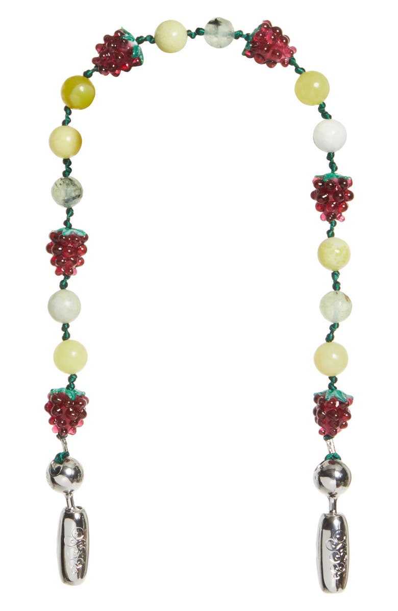 ossa Mini Purple Grape Beaded Wrist Strap, Main, color, 