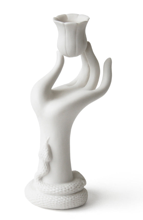 Jonathan Adler Eve Porcelain Candle Holder In White