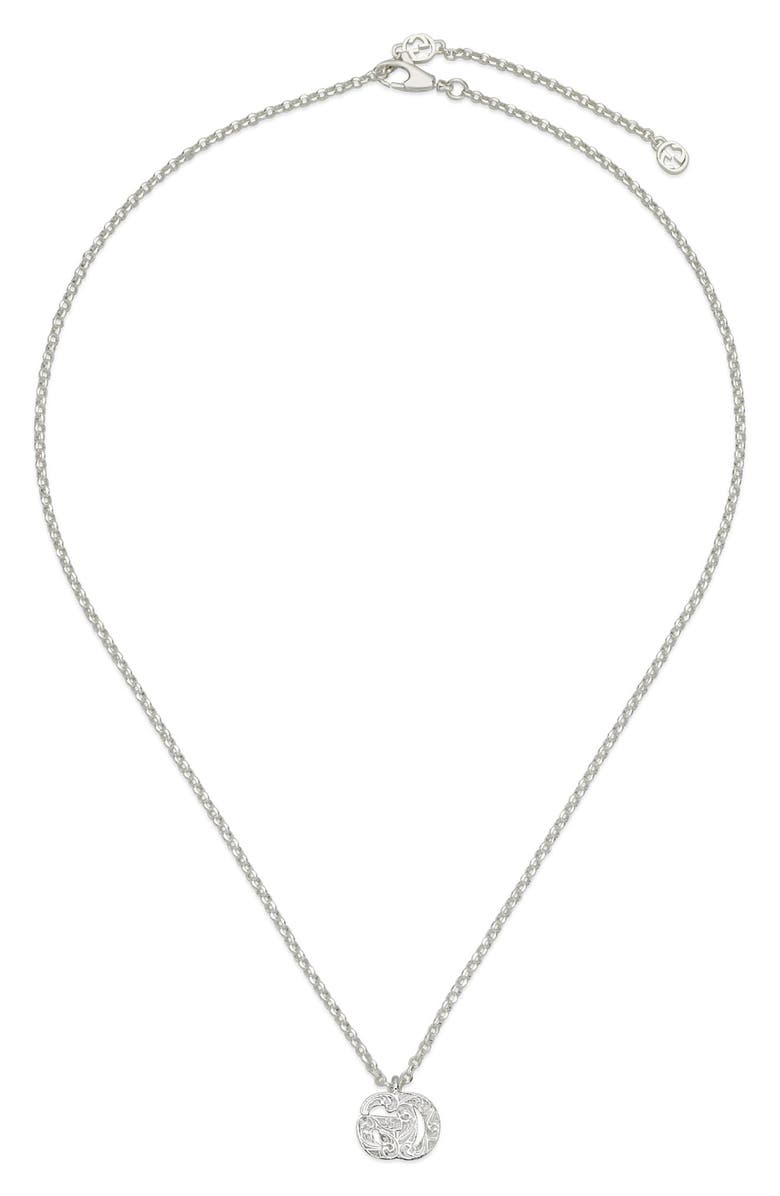 Gucci GG Pendant Necklace, Alternate, color, Silver