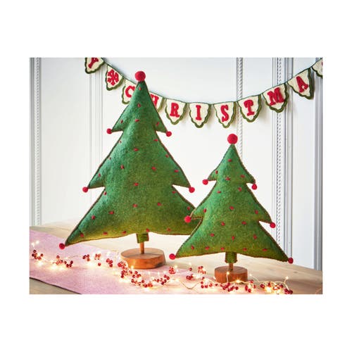 Tag Large Merry Tree Holiday Sculpture Green Multi Felt Decor In Green