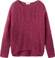 MANGO TEEN Nubby Oversize Cotton Blend Sweater