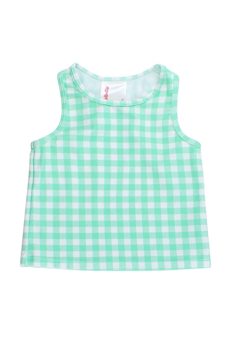 Toddler Girls Upf50+ Active Tank Top, Main, color, Spring Green Gingham