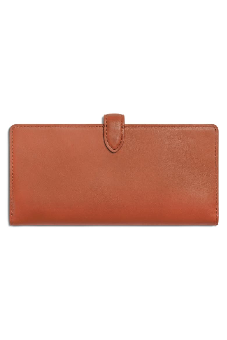 Continental Leather Snap Wallet, Alternate, color, RUST