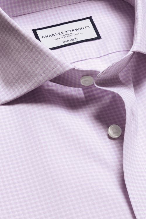 Charles Tyrwhitt Non-iron Poplin Gingham Shirt In Black