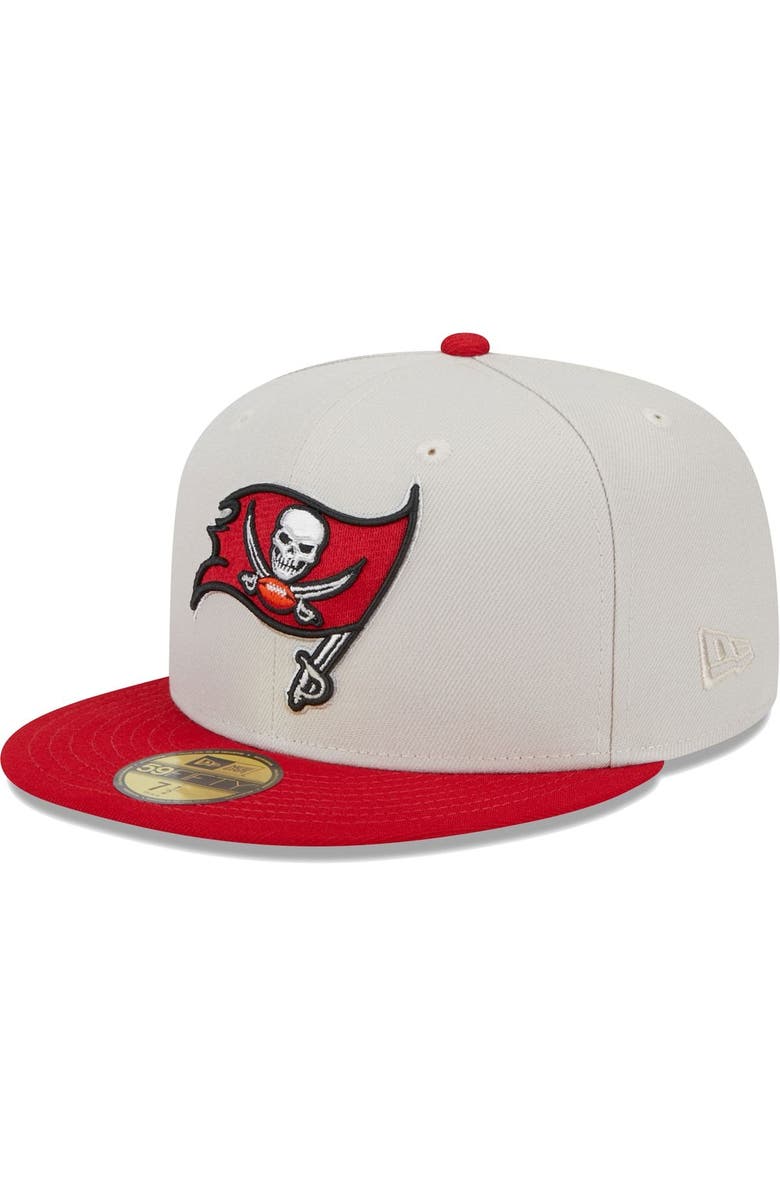 New Era Men's New Era Khaki/Red Tampa Bay Buccaneers Super Bowl Champions Patch 59FIFTY Fitted Hat, Main, color, Khaki