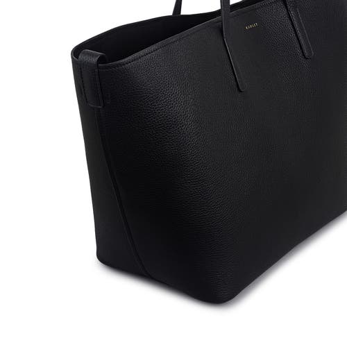 Radley Large Dukes Place Open Top Black Leather Tote Bag In Black