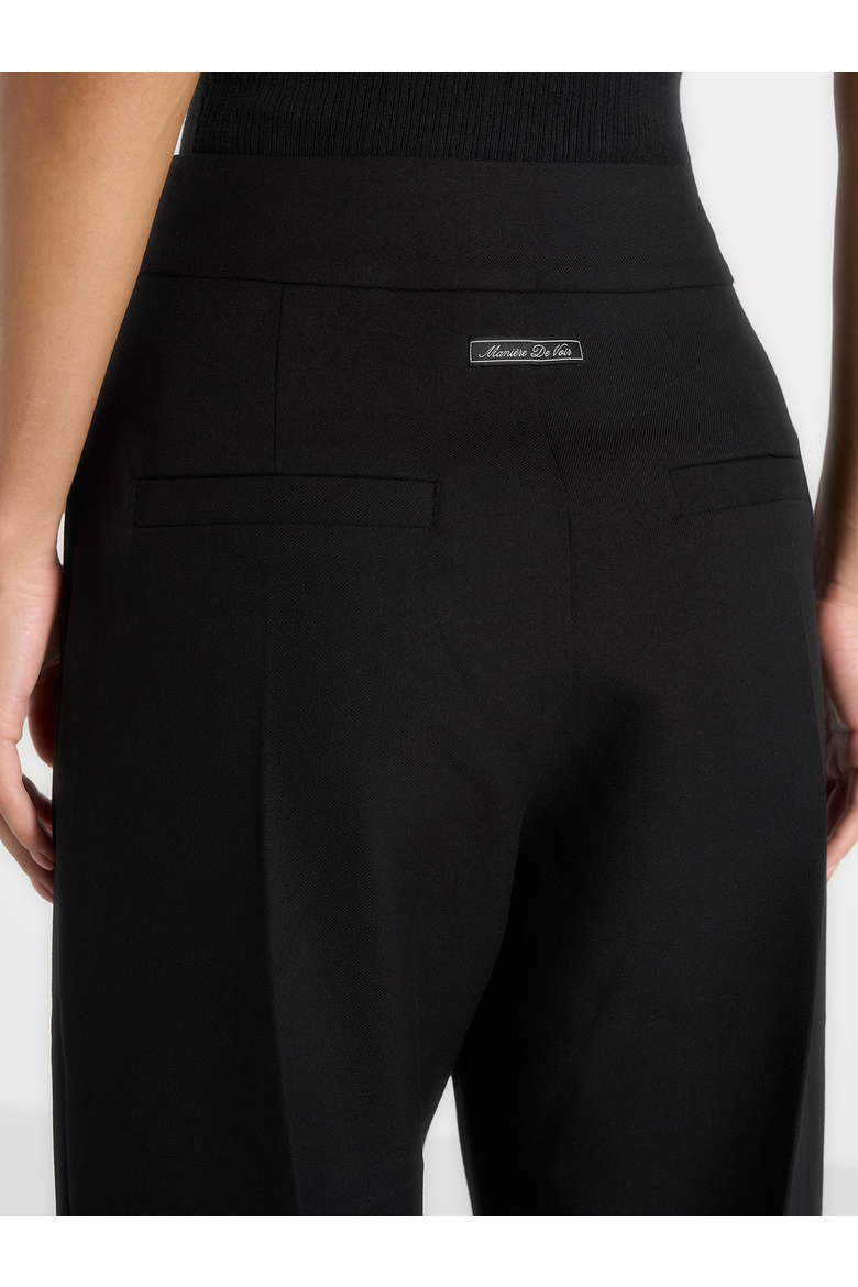Elsa High Waisted Tailored Trousers, Alternate, color, Black