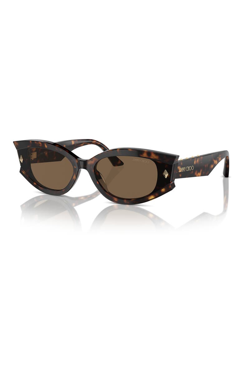 61mm Oval Sunglasses, Alternate, color, HAVANA / DARK BROWN