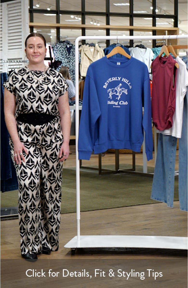 Beverly Hills Riding Club Graphic Sweatshirt, sales video thumbnail