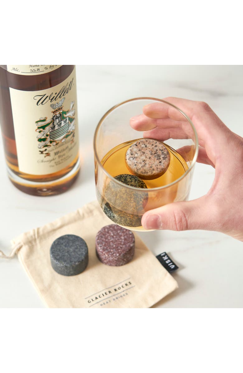 Viski Glacier Rocks Multi-Color Granite Stones Set of 4, Alternate, color, Assorted