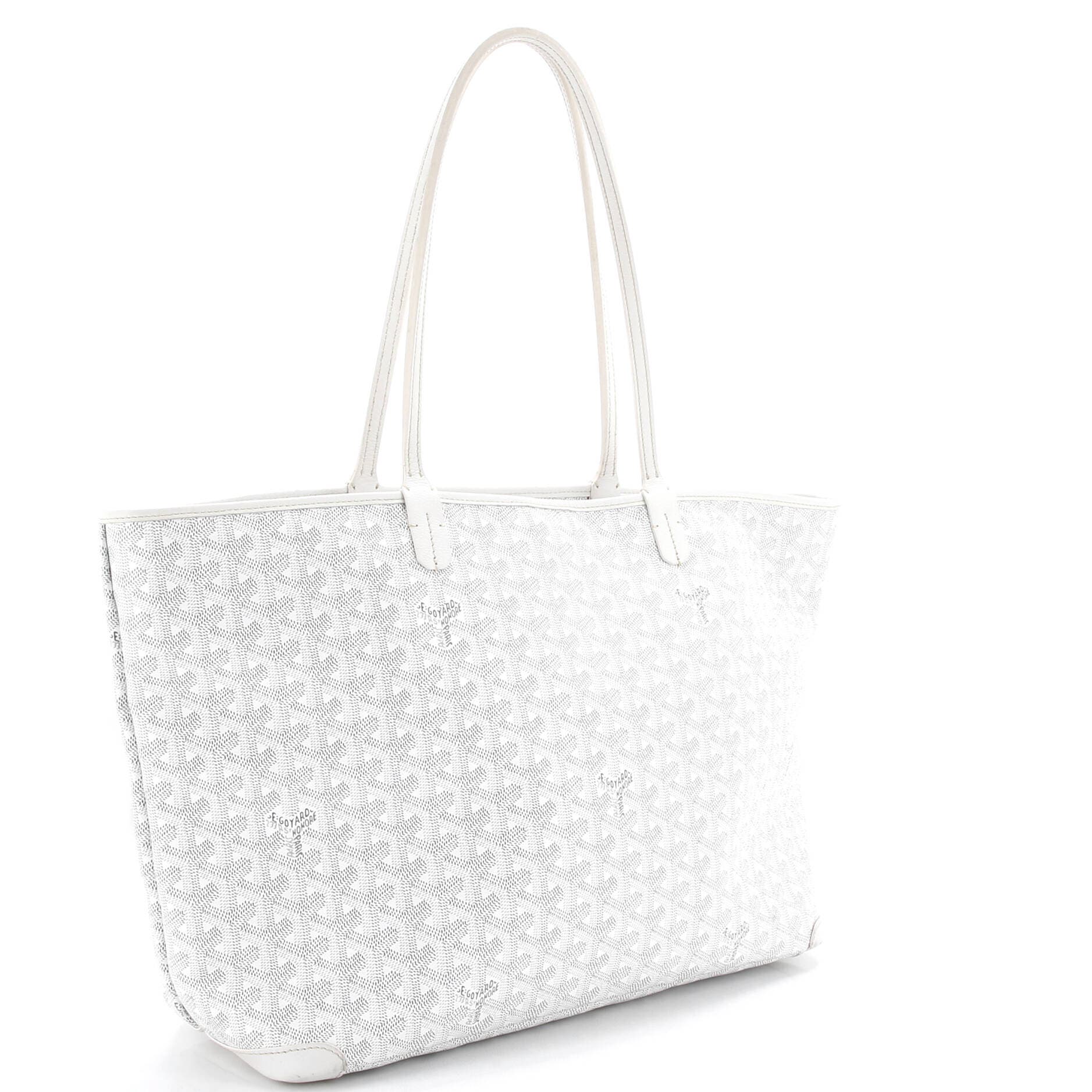 Pre-Owned Goyard Artois Tote Coated Canvas MM, Alternate, color, White