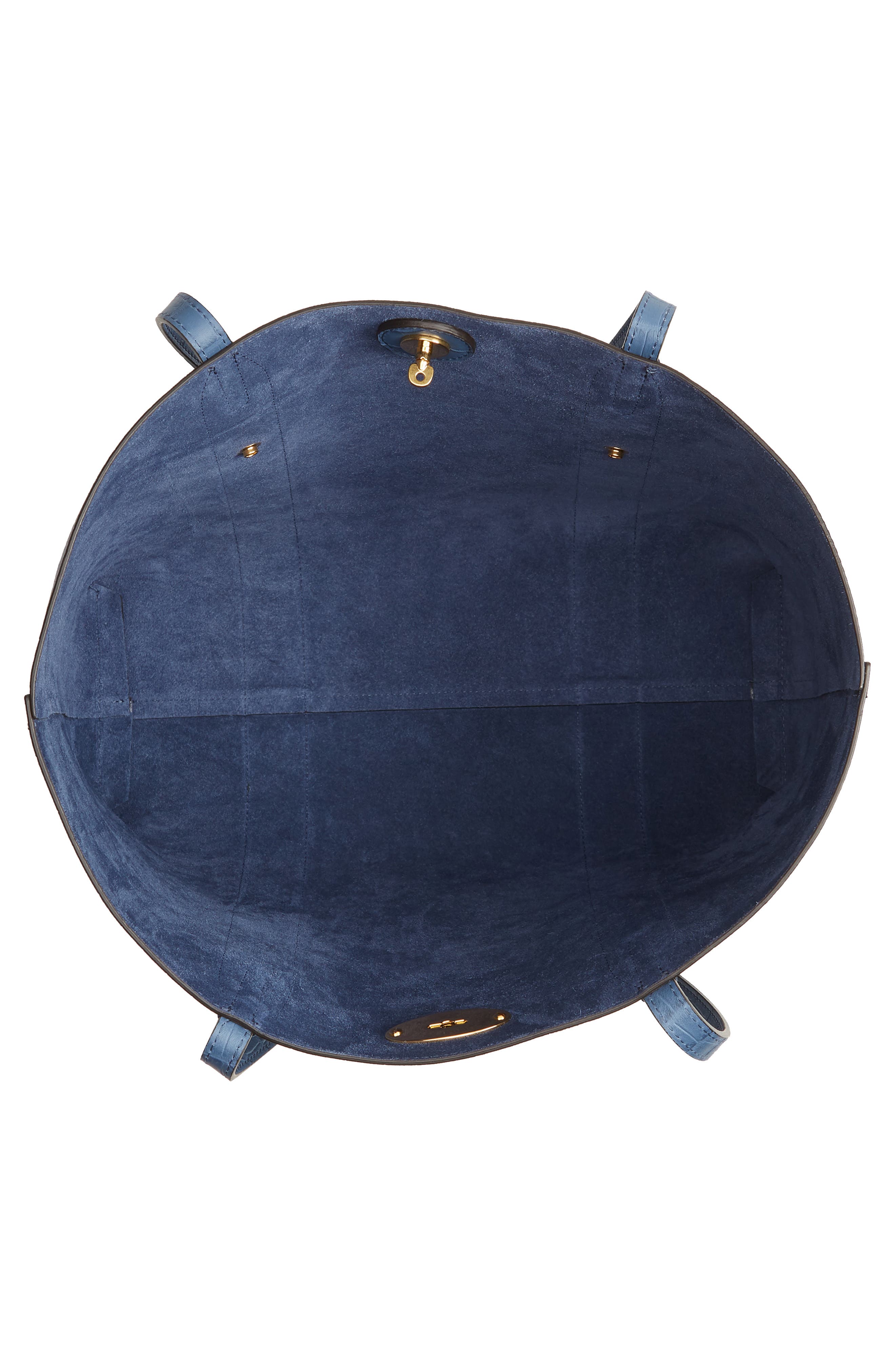 Mulberry Bayswater Matte Croc Embossed Leather Tote & Pouch, Alternate, color, 