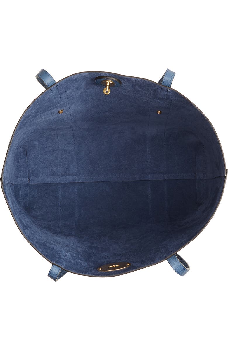 Mulberry Bayswater Matte Croc Embossed Leather Tote & Pouch, Alternate, color,