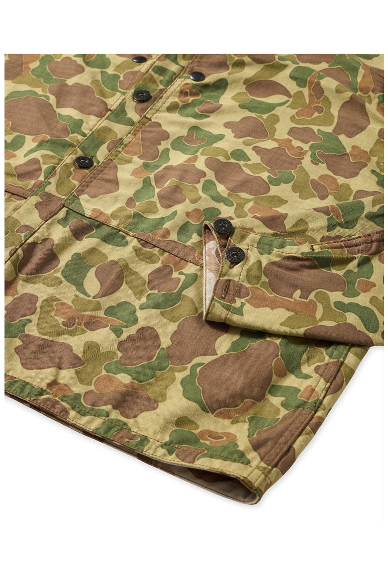 Frog Cotton Camouflage Overshirt, Alternate, color, GREEN