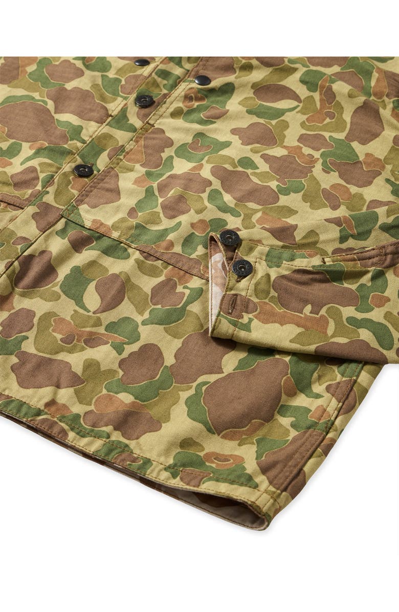 Fortela Frog Cotton Camouflage Overshirt, Alternate, color, Green