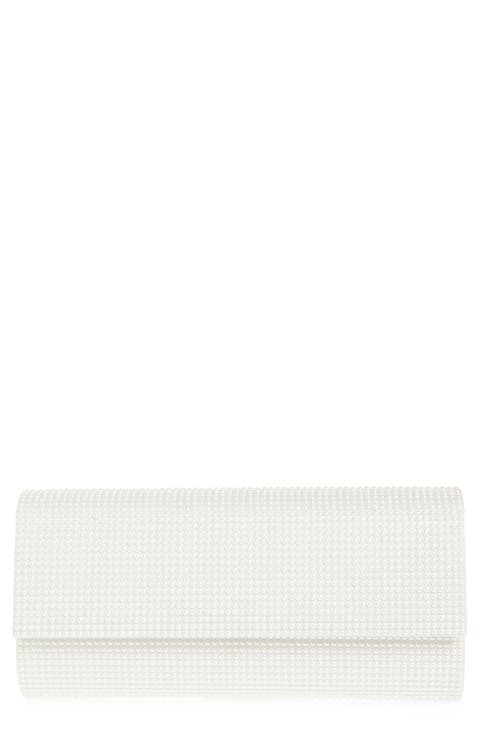 Perry Faux Pearl Embellished Clutch