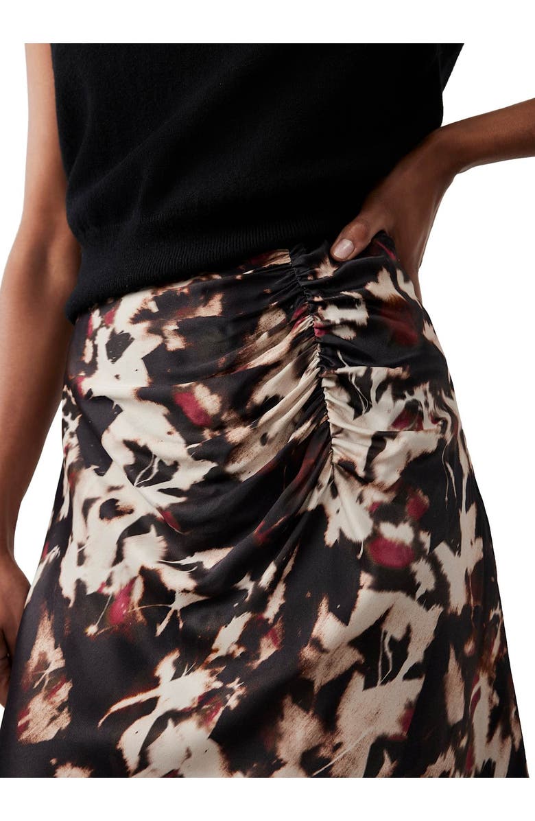 MINT VELVET Abstract Print Midi Skirt, Alternate, color, Burgundy