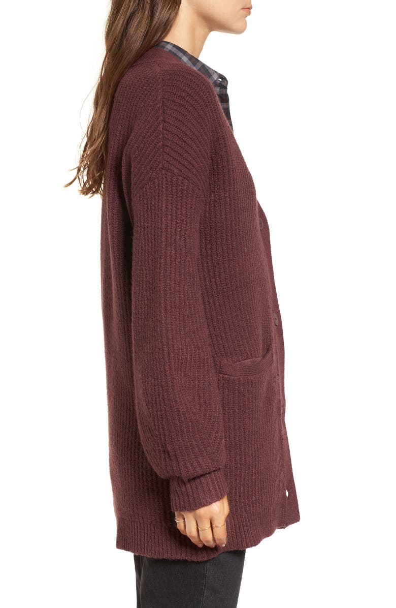 Treasure & Bond Ribbed Cardigan Sweater, Alternate, color, 