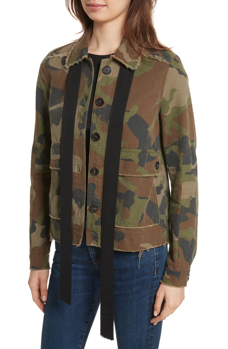 Veronica Beard Mercer Camo Print Jacket, Alternate, color,