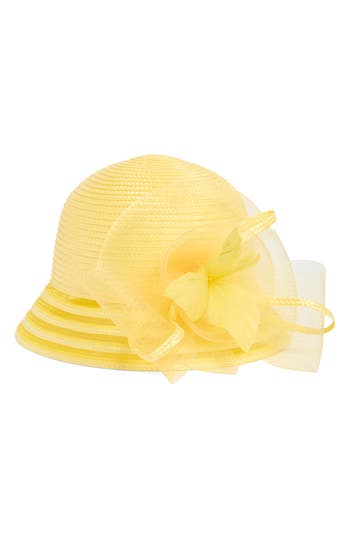 Collection Xiix Big Bow Cloche In Pale Yellow