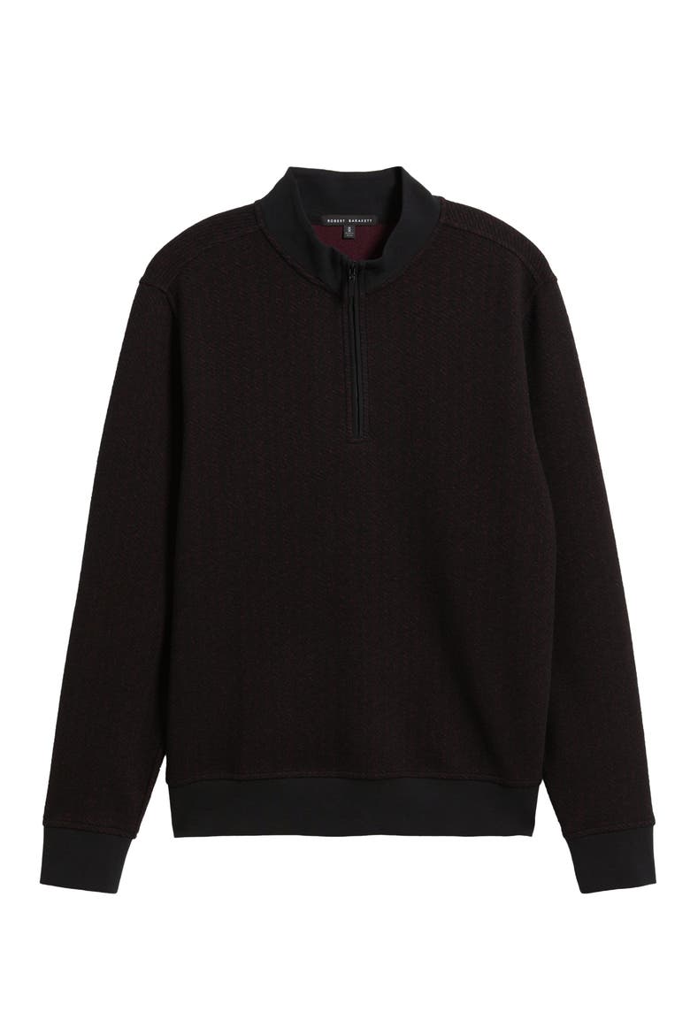 Cedro Quarter Zip Pullover, Alternate, color, BORDEAUX
