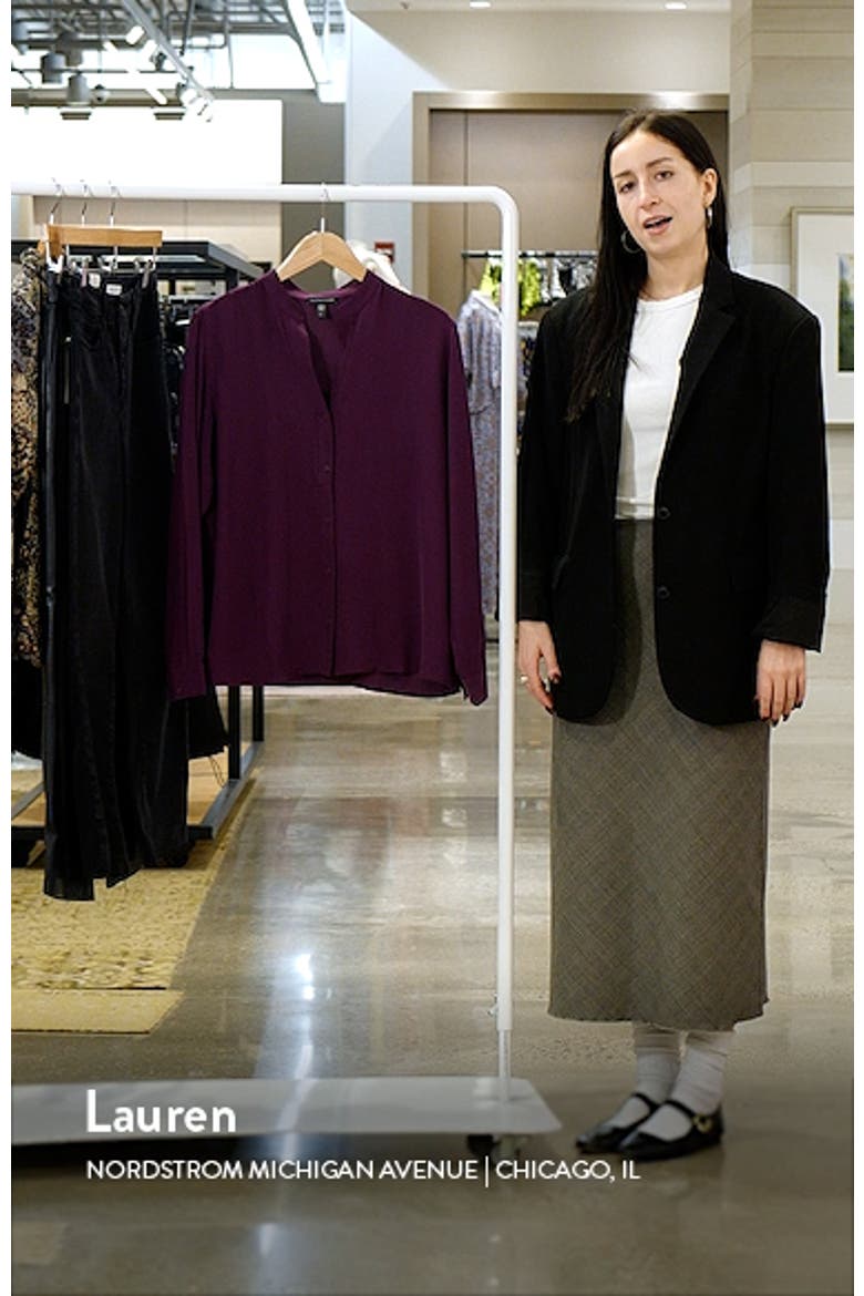 Long Sleeve Silk Blouse video