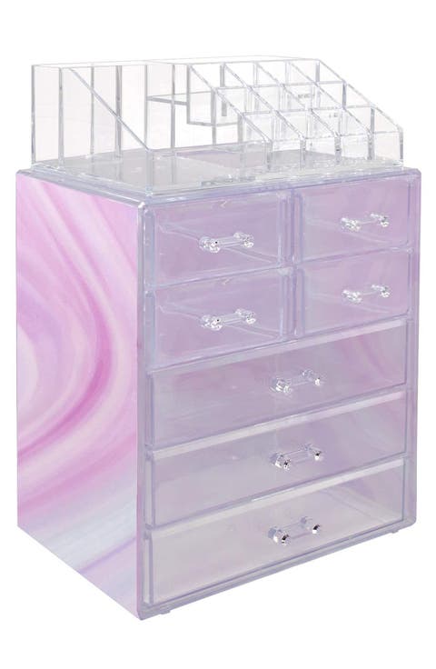 Makeup and Jewelry Storage Case Display Set - Tie-Dye