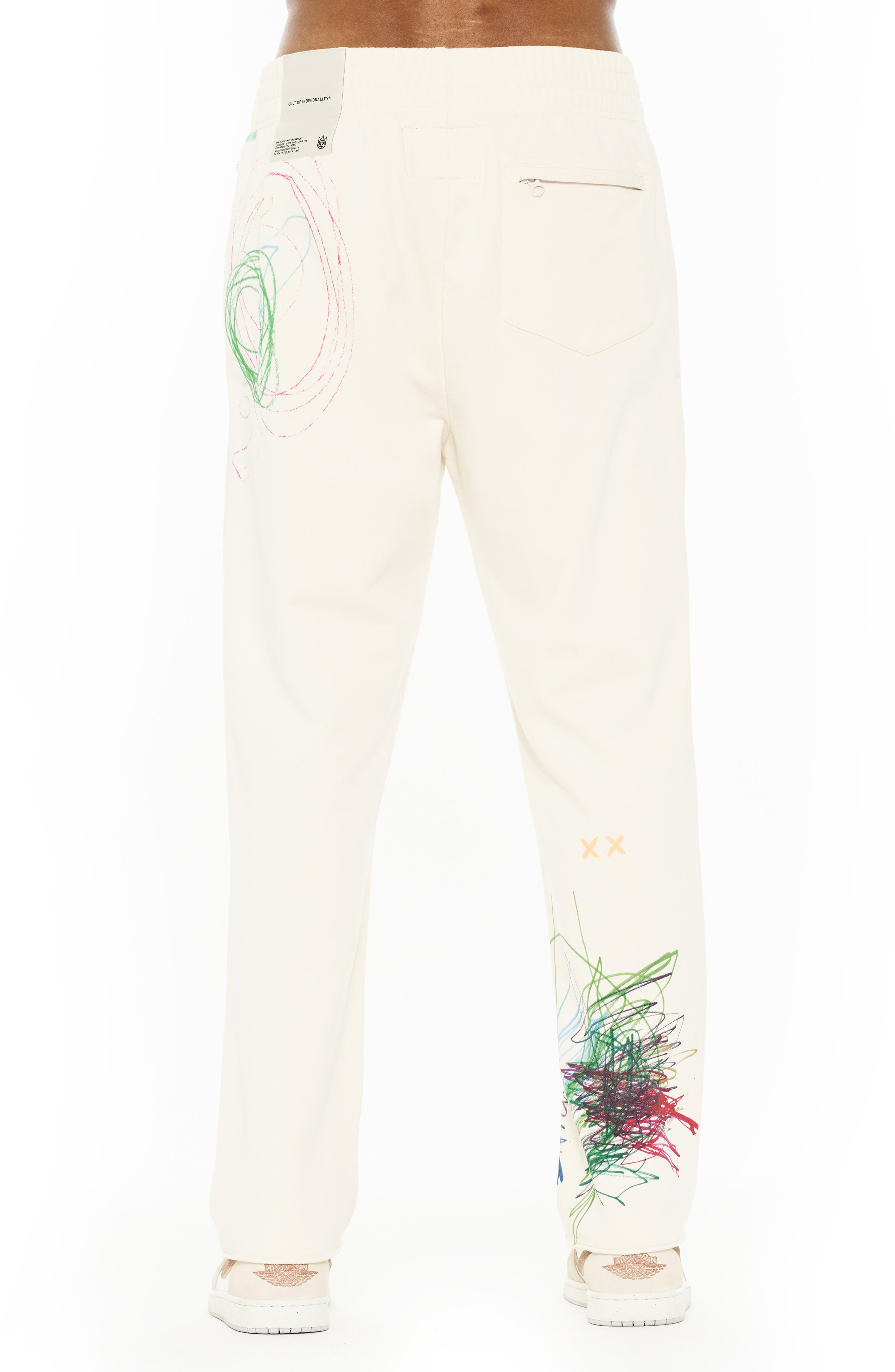 Scribble Raw Hem Sweatpants - image 2