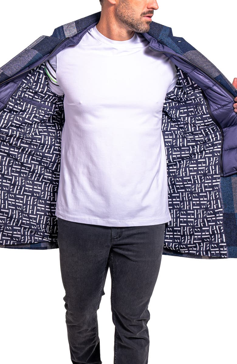 Maceoo Ascension0003 Blue Brushed Peacoat with Dickey, Alternate, color, Blue