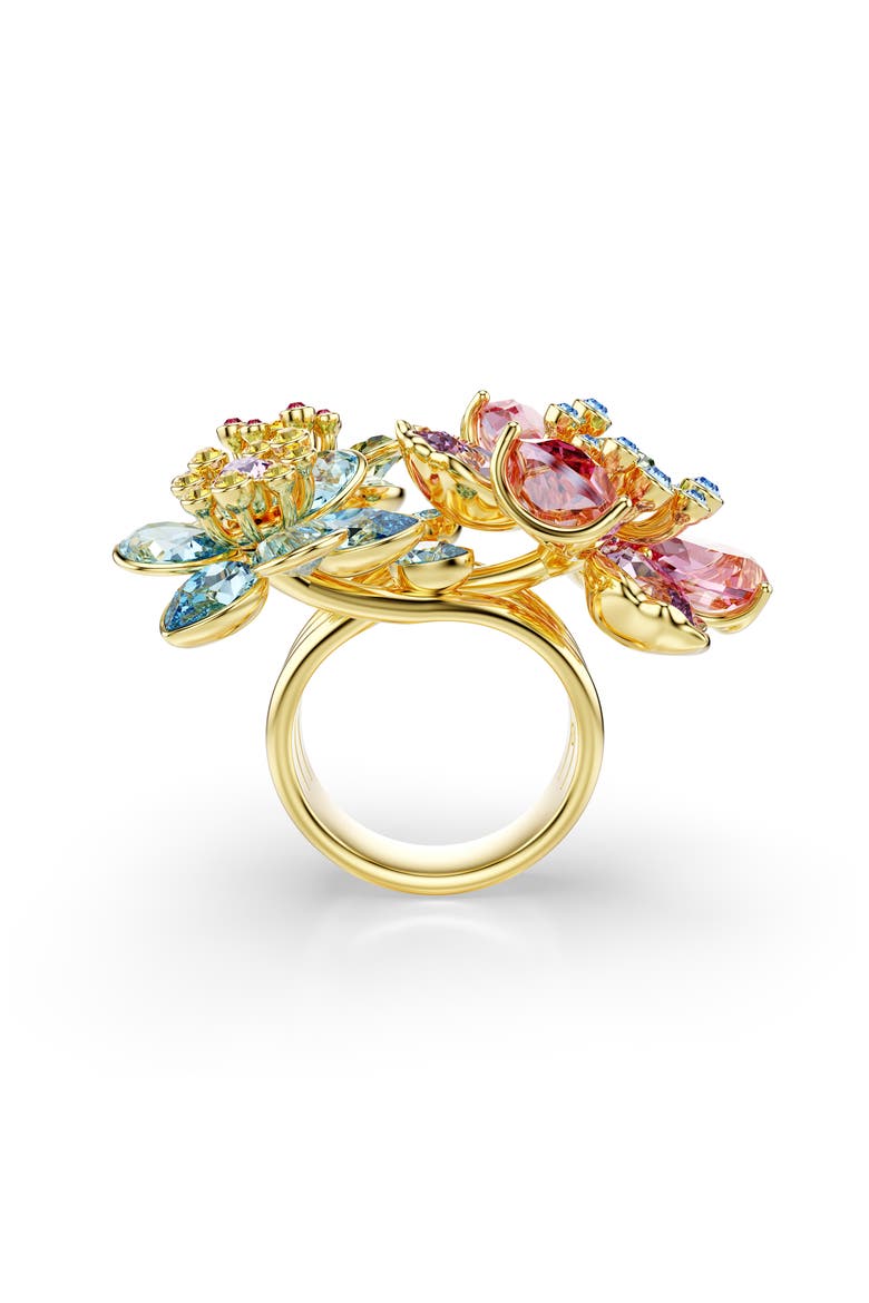 Idyllia Triple Crystal Flower Cocktail Ring (Women) | Nordstrom
