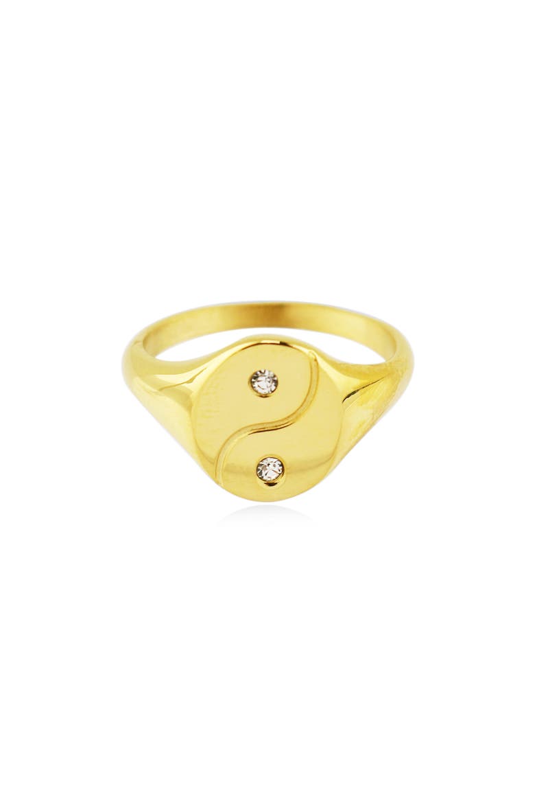 Yin & Yang Signet Ring, Alternate, color, GOLD