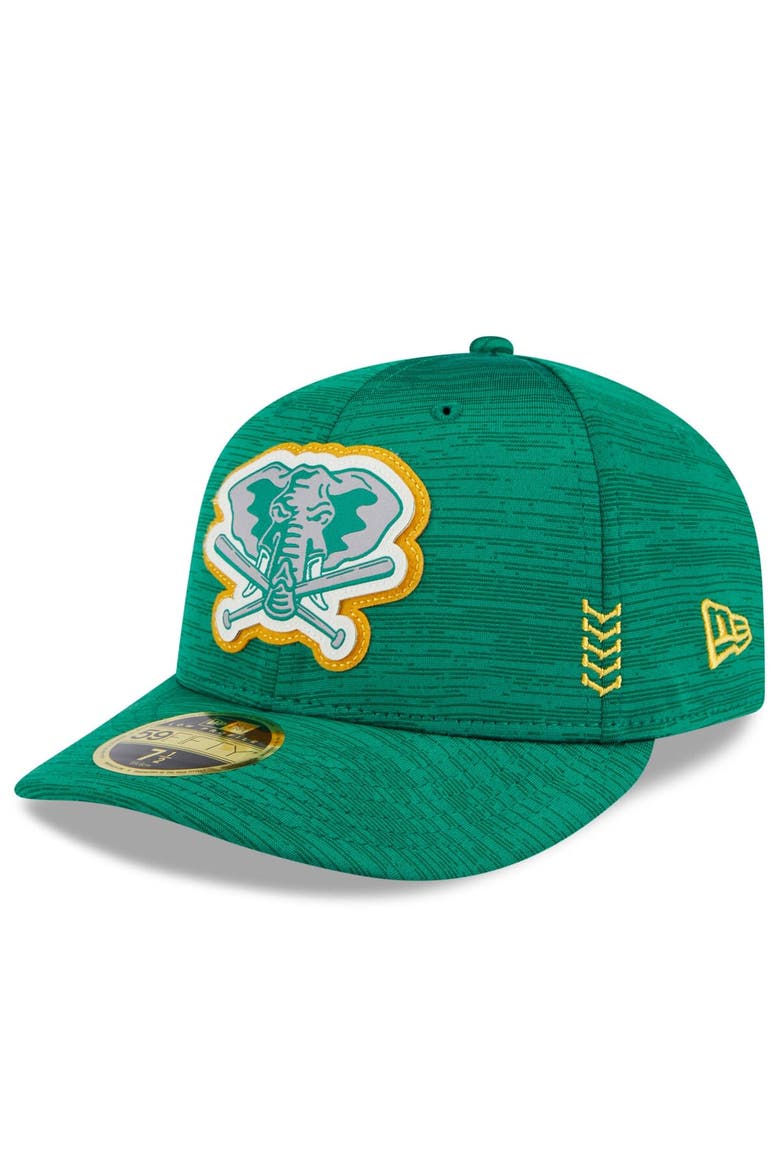 Men's New Era  Green Oakland Athletics 2024 Clubhouse Low Profile 59FIFTY Fitted Hat, Main, color, Green