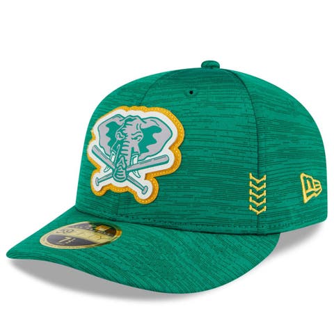 Men's New Era  Green Oakland Athletics 2024 Clubhouse Low Profile 59FIFTY Fitted Hat