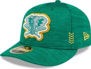 New Era Men's New Era Green Oakland Athletics 2024 Clubhouse Low Profile 59FIFTY Fitted Hat