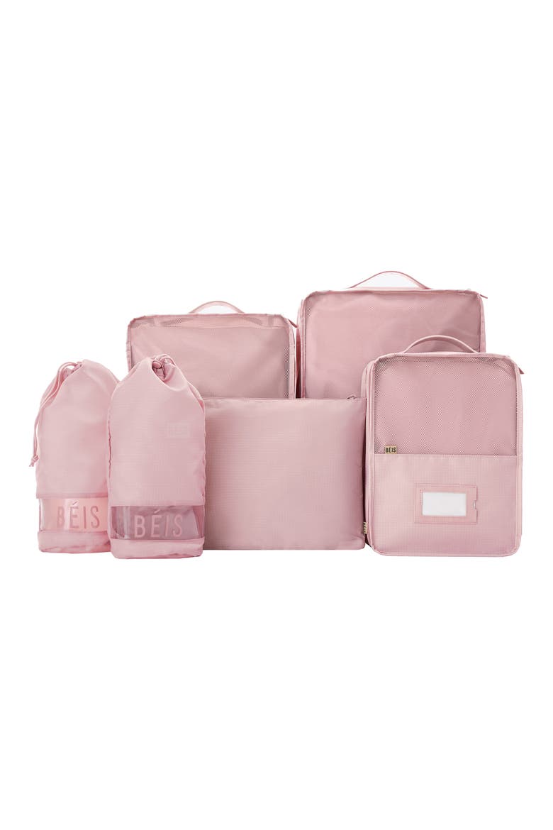 The Six-Piece Packing Cube Set, Main, color, ATLAS PINK