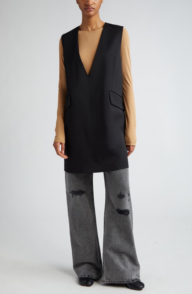 MM6 Maison Margiela Sleeveless Shift Dress, Alternate, color, 